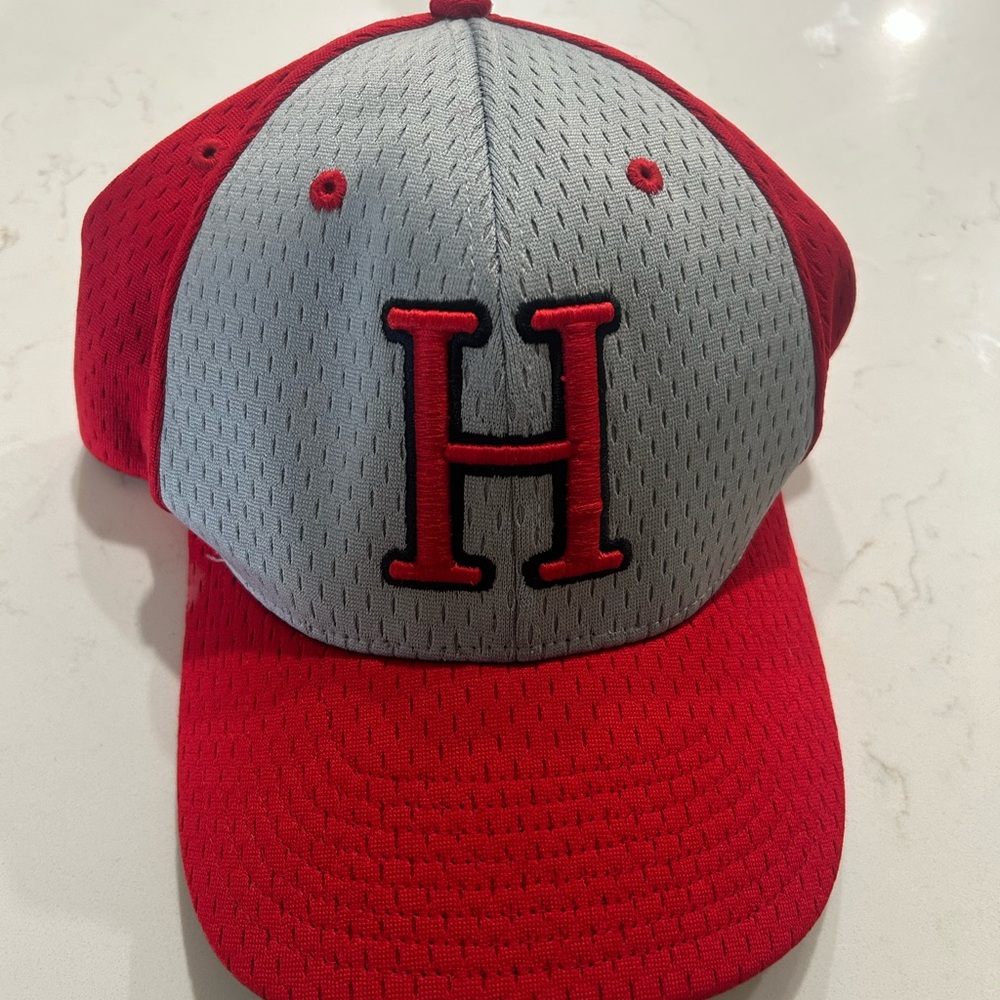 Richardson Red and Gray Cap with H Logo